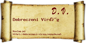 Debreczeni Virág névjegykártya