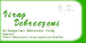 virag debreczeni business card